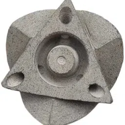 Three Inside Wick Triangle Shape Stoneware Table Diya-17