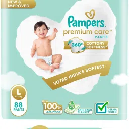 Premium Care Diaper Pants with 360 Cottony Softness - L-36