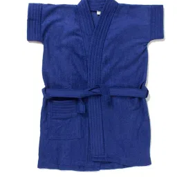 Dark Blue Free Size Bath Robe-1