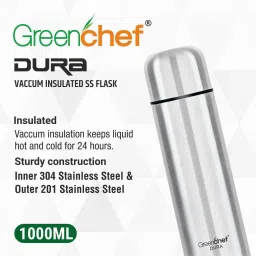 greenchef Vacuum insulated SS Flask - 1000ml - Dura 1000 ml Flask image 2