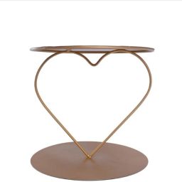 Spacer Heart Shape cake stand Steel Cake Server (Gold, Pack of 1) Iron Cake Server-35