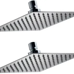 6x6 Inch UltraSlim Rainfall Overhead Shower Without Arm - Set of 2 Pieces Shower Grab Bar-16