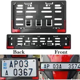 NUMBER PLATE COVER WITH LIGHT REFLECTOR Bike, Number Plate Bike Number Plate-23