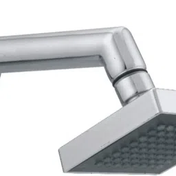 Square 3" Inch ABS Bend Shower and 7" Inch SS Arm with Wall Flange - Set of 1 Handheld-16