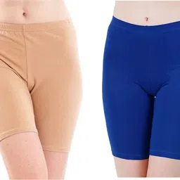rzlecort Solid Women Beige, Blue Swimsuit-picture-31