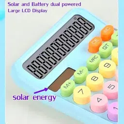 aadivy 12 Digit Calculator Desktop Calculator - Big Buttons | Aesthetic Candy Color | Comfortable Touch BasicCalculator image 3