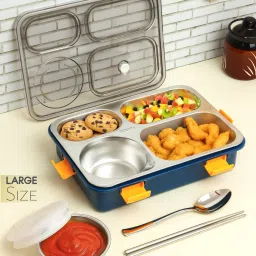 Stainless Steel Leak proof Lunch Box 4 Containers Lunch Box-image-77