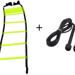 Combo Plastic 3.5 m Trampoline Ladder & Jumping Ladder and Skipping Rope Football Kit-image-70