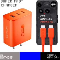SUFO 65 W Power GaN 3 A 3 Port Mobile Charger with Detachable Cable-picture-6