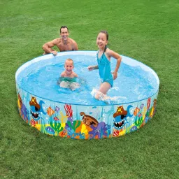 vw intex VW Ocean Reef Snapset Inflatable Pool, 8' X 18"(20.32cm x 45.72cm), Inflatable Swimming Pool image 3