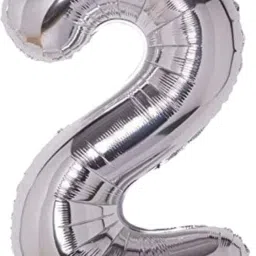 Solid Blue Foil Number 2 Letter Balloon-image-18
