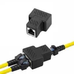 Imaashi RJ45 Ethernet LAN Splitter 1 to 2 Adapter – Dual Female 8P8C Network Coupler Lan Adapter image 2