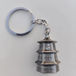 Tibetan Guardian Bell Keychain – Protective Lucky Charm with Intricate Detailing Key Chain-image-39