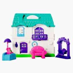 Doll House Play Set for Kids Girls Dream Doll House with Furniture Toy Set Multi Color Pack of 1-15