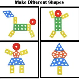 therichjd Stacking Toy Shape & Color Recognition Geometric Board Educational Column Puzzle image 5