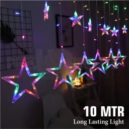 Festival Decoration / Functional Light With 138 RGB LED 6 Big / 6 Small Star LED Ceiling Light Ceiling Lamp-image-47