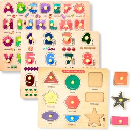 Wooden Educational Toys | Puzzles for Kids | Alphabet-Shapes-Numbers-image-59