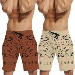Pack of 2 Printed Men Multicolor Regular Shorts-image-62