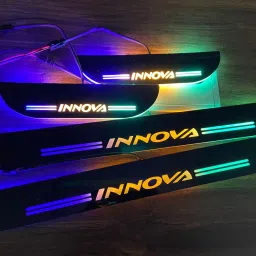 Matrix Car Door Foot Step Black Sill Plate Blue LED Light (Set of 4 Pieces) Car Fancy Lights-image-29