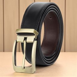 killer Men Formal, Casual, Evening, Party Black Texas Leatherite Reversible Belt-picture-48