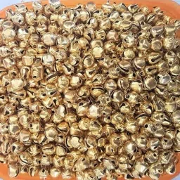 Metal bells| Ghoongroo| for jewellary and Craft Making (Pack of 200) Golden-25