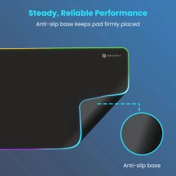 portronics Comfipad Glow Gaming Mouse Pad with customizable 14 RGB backlights for vibrant and personalized lighting image 3