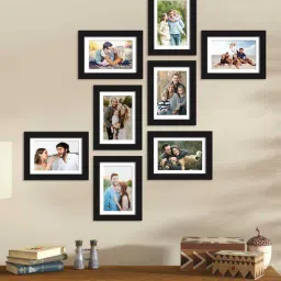 art street Individual Melody Set Of 8 Black Polyresin<br />Collage Photo Frames-picture-28