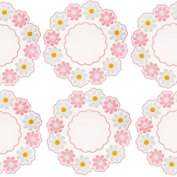 Silicone Trivet Stylish Coasters for Drinks Flower Non-Slip Mats(Pink, Set of 6) Embossed Trivet-31