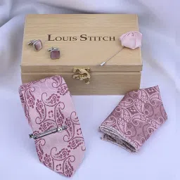 LOUIS STITCH Silk Cufflink & Tie Pin Set-picture-19
