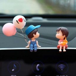 Car Dashboard Accessories Cute Cartoon Couples Action Figure Figurines Balloon Ornament Car Dashboard Toys Car Dashboard Cover-10
