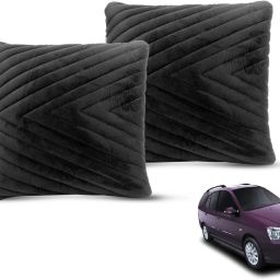 Black Velvet Car Pillow Cushion for Tata-image-65