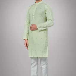 jugg jugg jeeyo Men Self Design Jacquard Straight Kurta-picture-22
