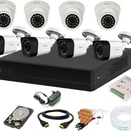 CP PLUS 8 Channal HD 1 DVR ,Outdoor & Indoor Camera 2.4 MP 4Pcs, Security Camera-4