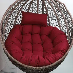 Outdoor/Balcony/Garden/Terrace/Lawn Hanging Swing Round Cotton Solid Cushion Pack of 1-image-98