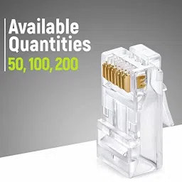 RAREGEAR RJ45 Connector UTP Network Plug for Cat 6 Cat5e Cable Module Plugs (Pack of 5) Network Interface Card-18