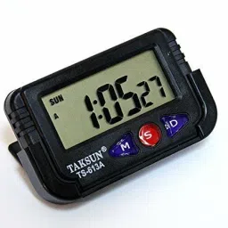 Digital Black Clock-12