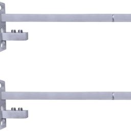 F Type Glass Shelf Bracket 8 inch (Stainless Steel, Silver Matt Finish, Adjustable 6/8/10/12 mm, Pack of 2 Piece) 19.3CM Shelf Bracket-28