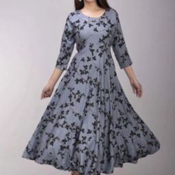 Rayon Blend Stitched Anarkali Gown-image-58