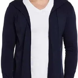 Men Straight Full Sleeve Dark Blue Shrug-image-23