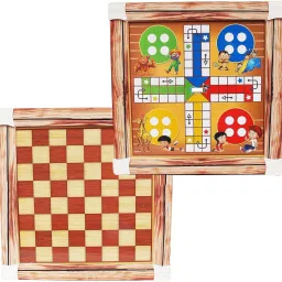 2 In 1 Wooden Chess Ludo Board Game with Wooden Chess Pieces 30 cm Chess Board-17
