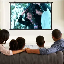 Technolite Universal 100 Inches Diagonal Length 4:3 Aspect Ratio, 7 Feet x 5 Feet Universal Map Type Projection Screen Projector Screen (Width 205 cm x 153 cm Height) image 3