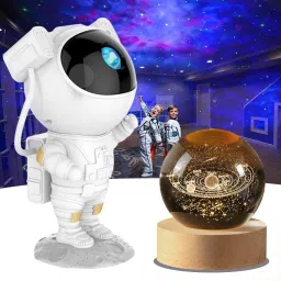 Combo of Astronaut Galaxy Projector Night Lamp & Universe Crystal Ball LED Light Night Lamp-image-63