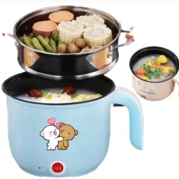 Multiifunction Mini Non-Stick Cooker with Glass Lid Base Concealed Cooking Rice Cooker, Travel Cooker, Egg Cooker, Egg Boiler-image-12