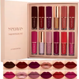 Dark Shades Set of 12 Liquid Matte Lipsticks | Long Lasting Water & Smudge-Proof-29