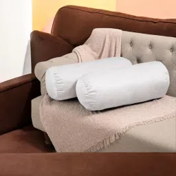 Polyester Fibre Solid Bolster Pack of 2-44