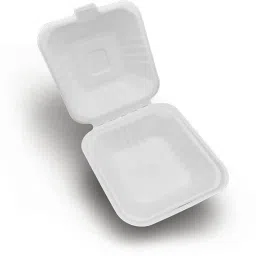 Disposable Square Bento Clamshell Take Away Box with lid for Burger, Cake(6"*6") Baking Dish-image-5
