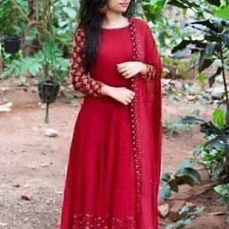Embroidered Georgette Stitched Flared/A-line Gown-image-85