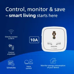 PHILIPS 10A Smart WiFi Plug with Voice Controlled Alexa & Google Assistant image 2