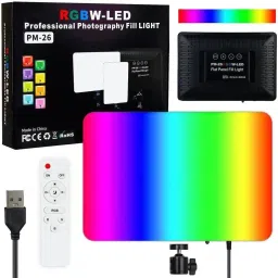 Wheelz & Mountz USB LED Video Soft RGB Light Panel with Remote Control RGB 10" Light ONLY 400 lx Camera LED Light image 2