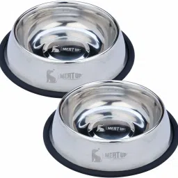 Dog Feeding Bowl Round Stainless Steel Pet Bowl-25